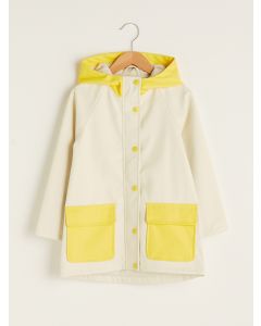 Hooded Printed Girl Raincoat