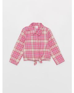 Long Sleeve Plaid Patterned Baby Girl Shirt