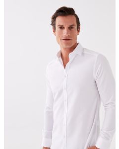 Slim Fit Long Sleeve Poplin Men's Shirt