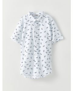 Patterned Short Sleeve Boy Shirt