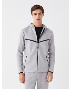 Hooded Long Sleeve Men's Sports Cardigan