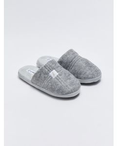 Embroidered Closed Front Men's Indoor Slippers