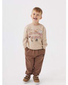 Elastic Waist Printed Baby Boy Sweatpants