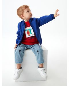 Crew Neck Long Sleeve Printed Cotton Baby Boy T-shirt