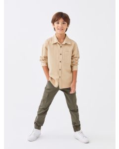 Elastic Waist Boy Cargo Trousers