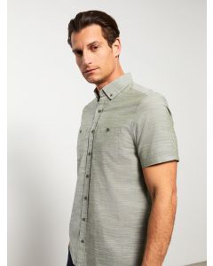 Regular Fit Short Sleeve Poplin Men's Shirt