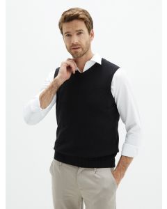 V Neck Sleeveless Straight Men's Sweater