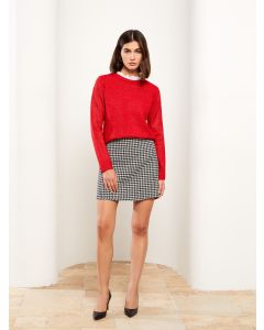 Standard Fit Patterned Tweed Women's Skirt