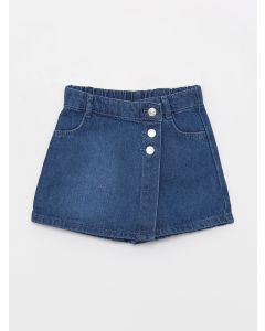 Elastic Waist Baby Girl Jean Short Skirt