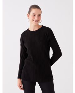 Crew Neck Regular Long Sleeve Women's Tricot Sweater