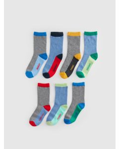 Patterned Boy Socket Socks 7-pack