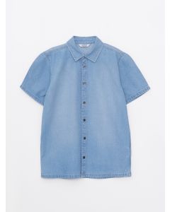 Basic Short Sleeve Boy Jean Shirt