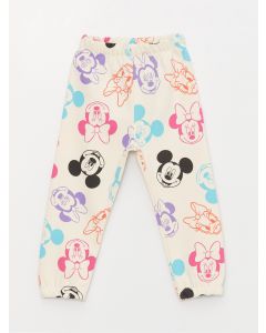 Elastic Waist Mickey Mouse Printed Baby Girl Sweatpants