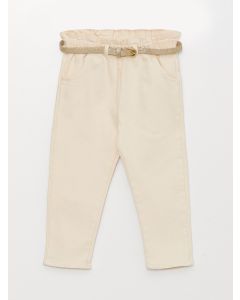 Elastic Waist Basic Baby Girl Trousers