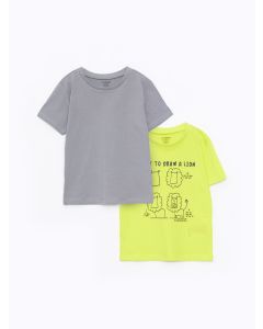 Crew Neck Short Sleeve Baby Boy T-Shirt 2 Pieces