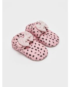 Bow Detailed Baby Girl Pre-Toddler House Shoes