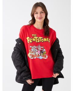 Crew Neck Looney Tunes Printed  Short Sleeve Women's T-Shirt