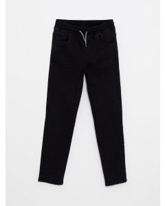 Slim Fit Boy Jean Trousers With Elastic Waist