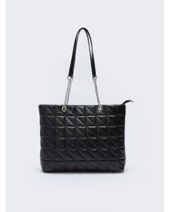 Leather Look Quilted Detailed Women's Shoulder Bag