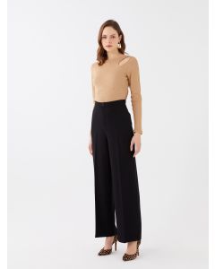 Women's High Waisted Standard Fit Regular Trousers