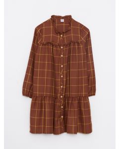 Grandad Plaid Long Sleeve Girl Dress