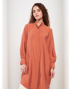 Shirt Collar Straight Long Sleeve Women's Tunic