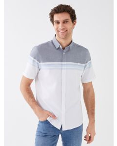 Regular Fit Short Sleeve Striped Men's Shirt