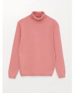 Turtleneck Basic Long Sleeve Girl Tricot Sweater