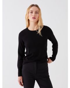 Crew Neck Regular Long Sleeve Women's Tricot Sweater