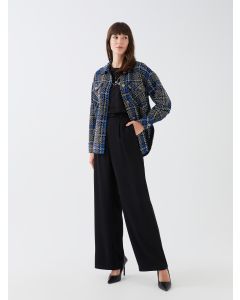 High Waisted Relaxed Fit Regular Women's Trousers