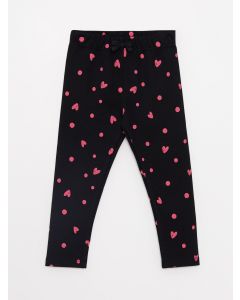 Elastic Waist Printed Baby Girl Tights