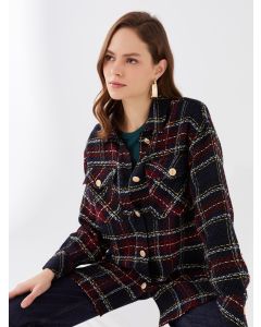 Plaid Long Sleeve Oversize Women Shirt Jacket