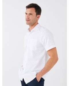 Regular Fit Men's Short Sleeve Patterned Patterned Shirt