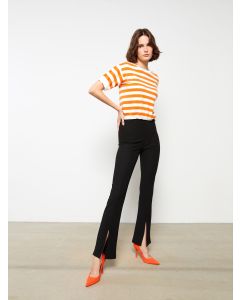 Elastic Waist Regular Women's Trousers