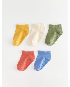 Basic Baby Boy Booties Socks 5-Pack