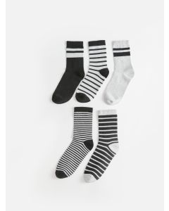 Striped Boy Socket Socks 5-Pack