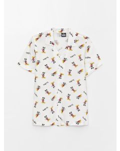 Mickey Mouse Printed Short Sleeve Boy Shirt