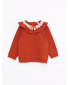 Crew Neck Long Sleeve Baby Girl Sweatshirt