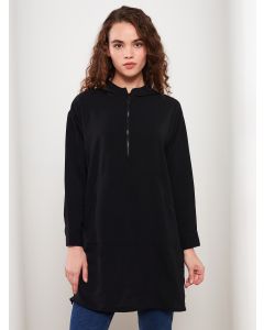 Hooded Regular Long Sleeve Oversize Women's Tunic