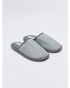 Striped Closed Front Men's Indoor Slippers