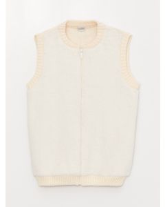 Crew Neck Basic Girl Tricot Vest