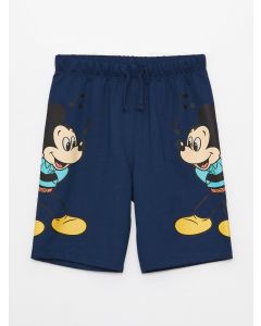 Mickey Mouse Printed Boy Shorts With Elastic Waist