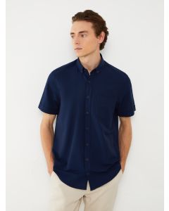 Regular Fit Short Sleeve Poplin Men's Shirt