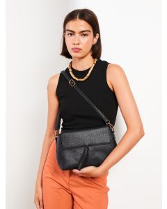 Leather Look Patterned Women's Crossbody Bag