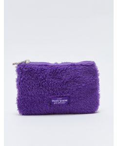 Fur Look Label Printed Women's Wallet