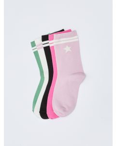 Patterned Girl Socket Socks 5-Pack