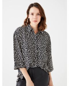 Patterned Oversize Women's Shirt