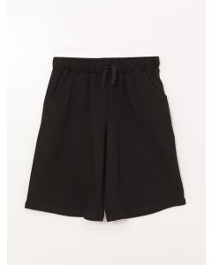 Basic Elastic Waist Girl Bermuda