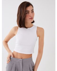 Women's Crew Neck Plain Crop