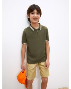 Polo Neck Basic Short Sleeve Boy T-shirt